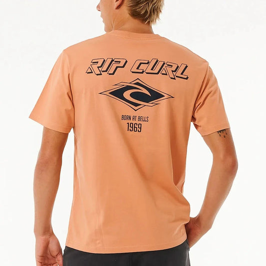 Ripcurl Fade Out Icon Premium Tee - Clay Mens T Shirt