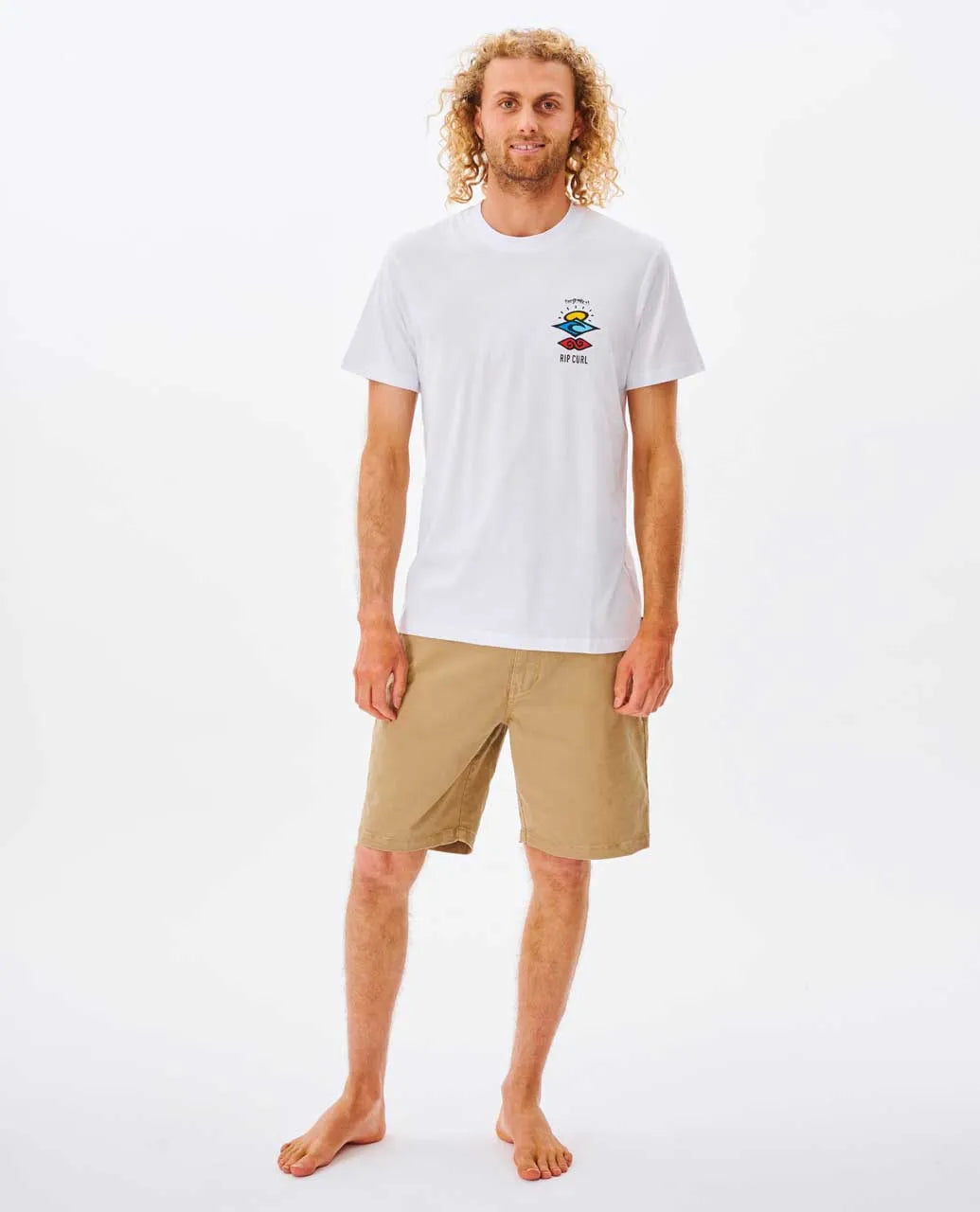 Ripcurl Search Icon Premium Tee - White Mens T Shirt