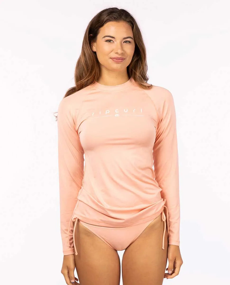 Rip Curl Golden Rays LS UV Loose Fit Sunshirt - Shell Coral Womens Rashguard