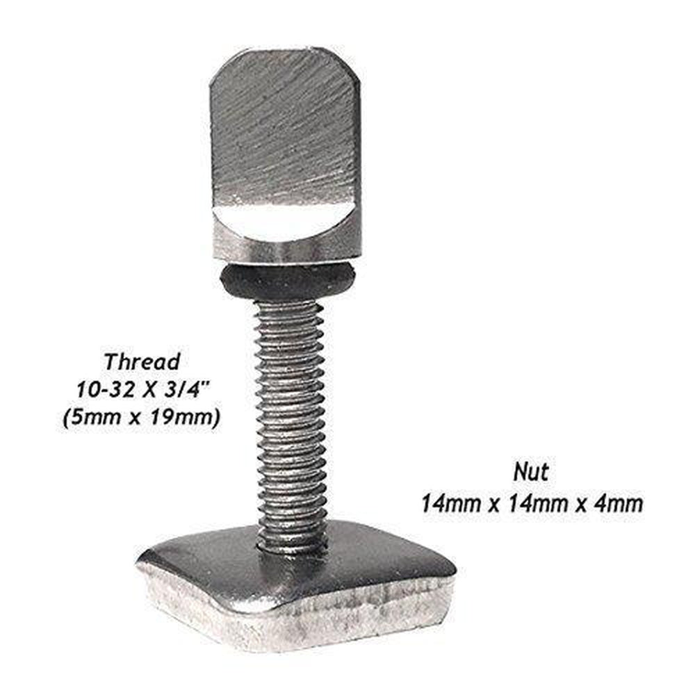 Surfboard Fins Thumb Screw and Plate for Longboard Center - Longboard Fin Screws 1 Pack Stainless Steel Single Fin