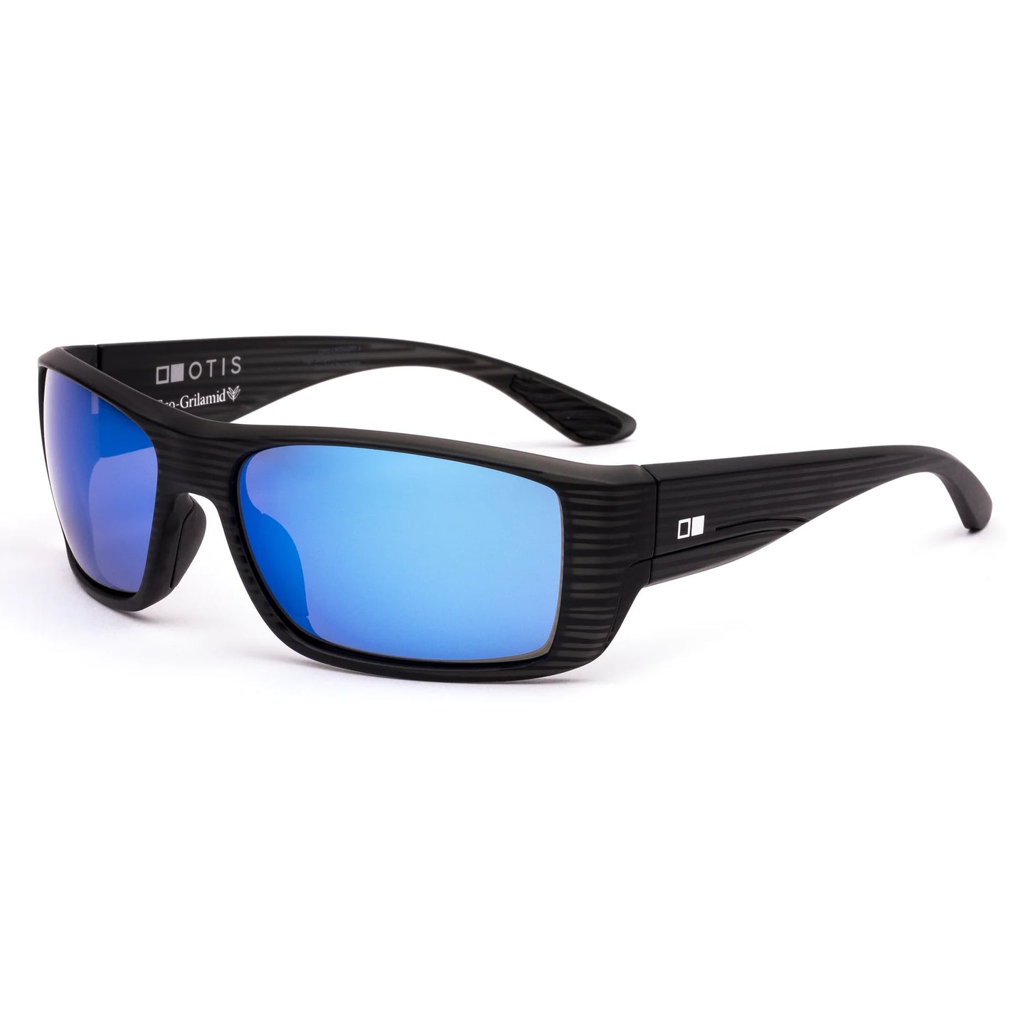 Otis Coastin Slim Polarized Sunglasses - Black Woodland L.I.T. Blue Mirror Sunglasses