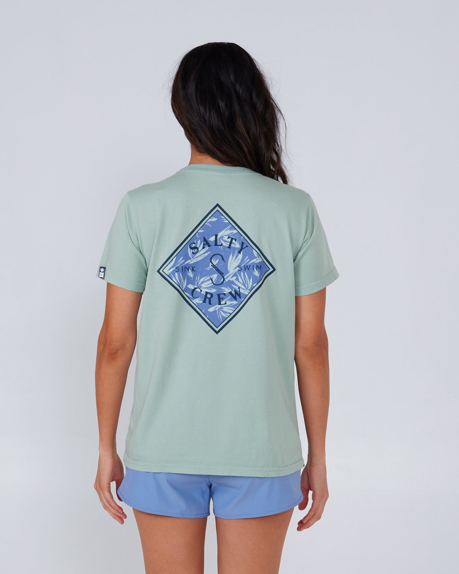 Salty Crew Printed Tippet Boyfriend Tee - Jade Womens T Shirt