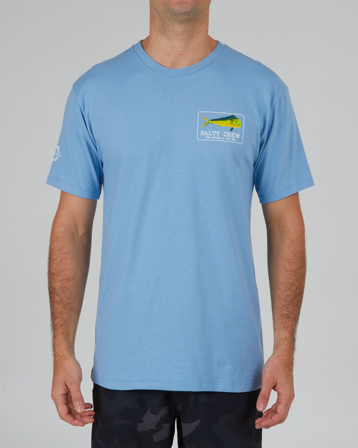 Salty Crew Golden Mahi Men's S/S Premium Tee- Marine Blue Mens T Shirt