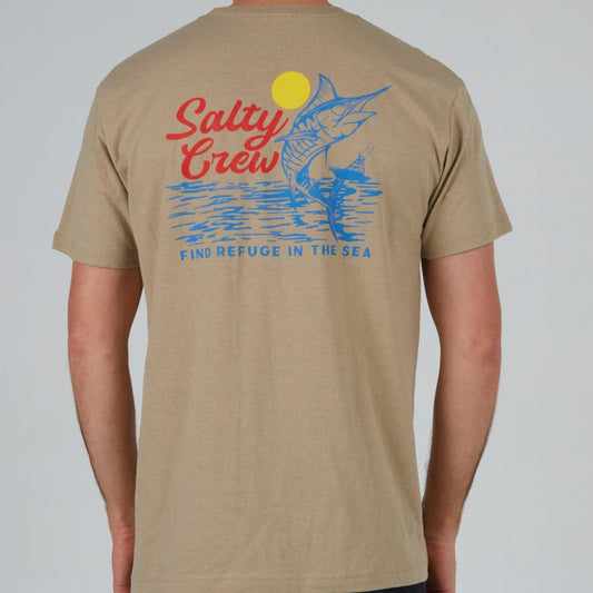 Salty Crew Jackpot Men's S/S Classic Tee- Khaki Heather Mens T Shirt