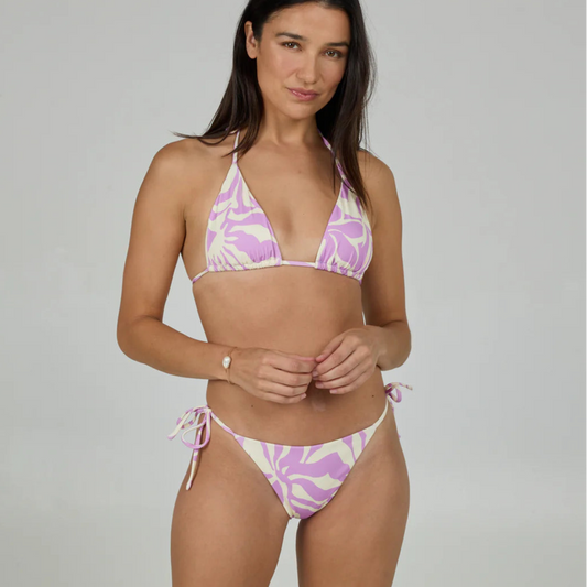 Salty Crew Rays Days Tie Side Bikini Bottom - Orchid womens swimwear
