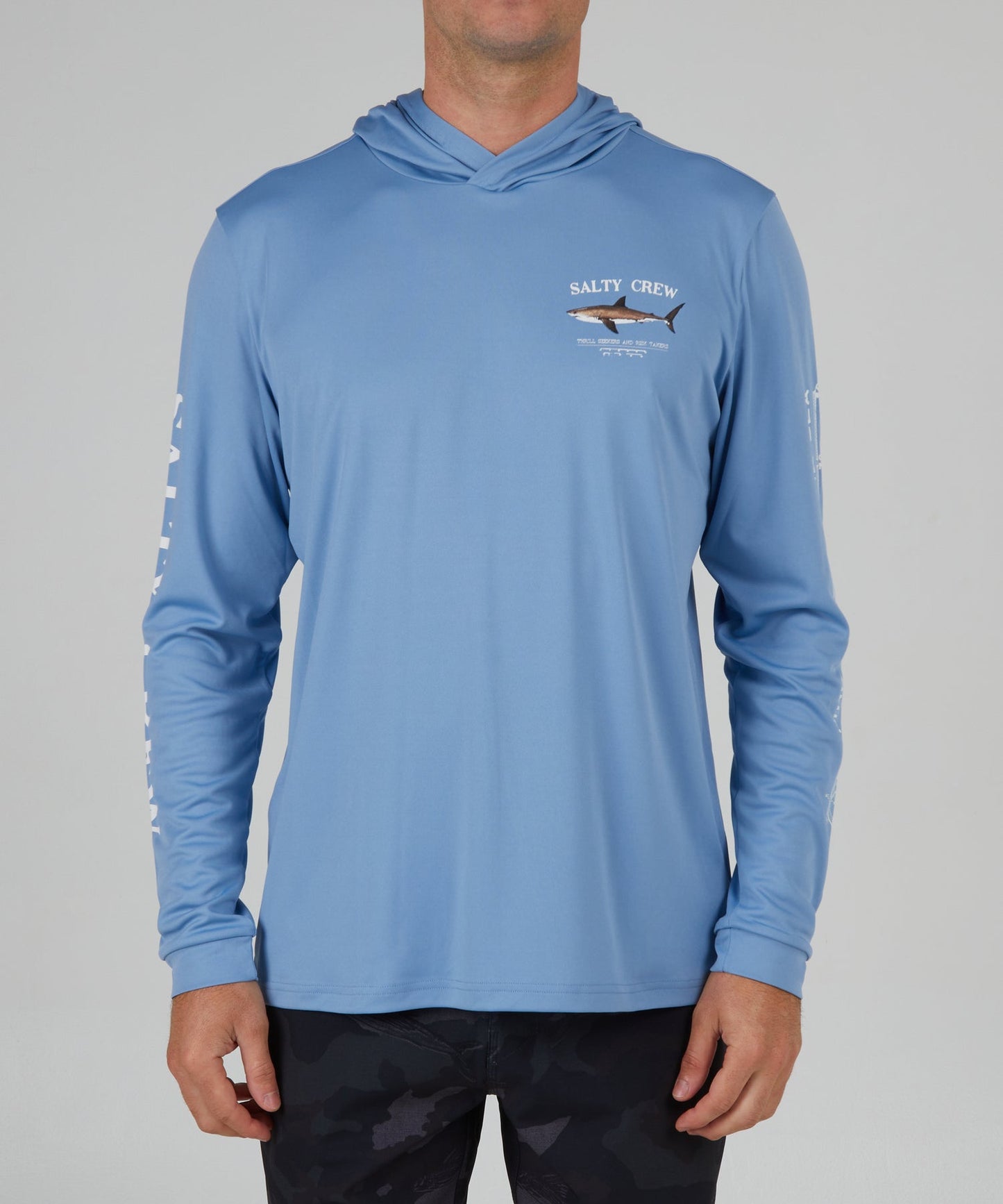 Salty Crew Bruce Hooded Tech UPF 50+ - Marine Blue Rashguard Sun Protection