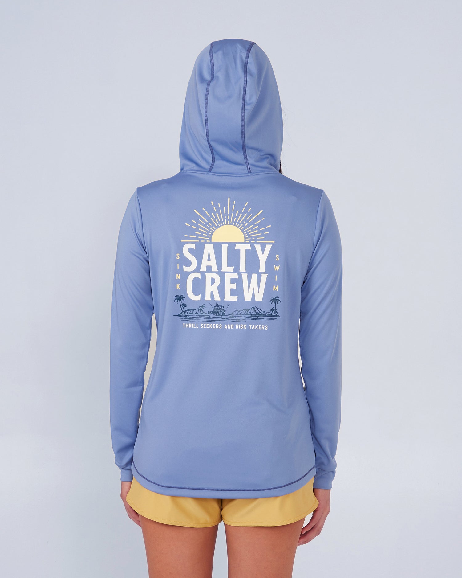 Salty Crew Cruisin Hooded Sunshirt - Blue Dusk Womens Rashguard