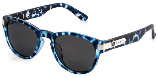 Carve Icon Polarized Sunglasses - Matte Brown Trans- Black Blue Tort Sunglasses Black Tort blu