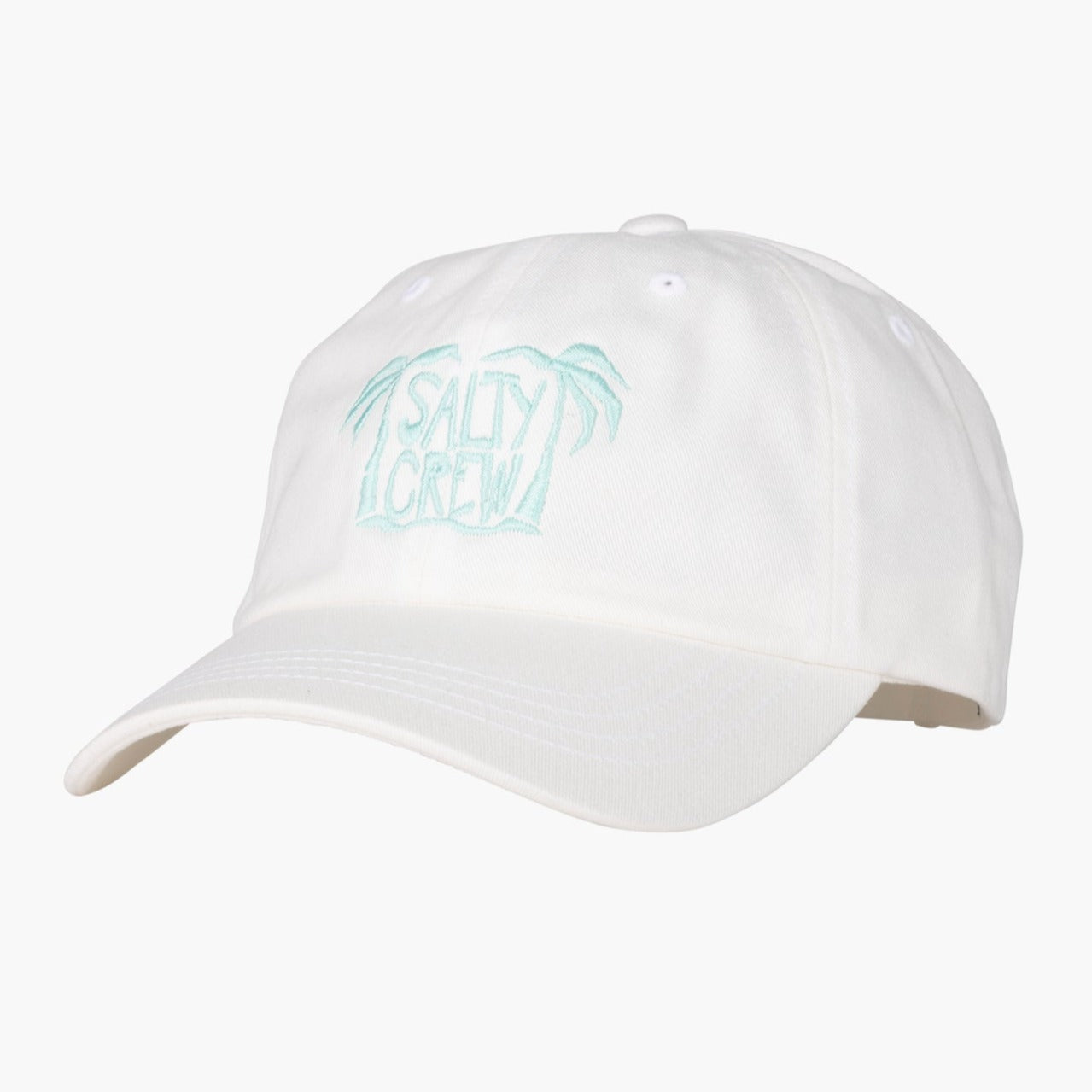 Salty Crew Postcard Women's Dad Hat - Black - White - Light Blue Hats White