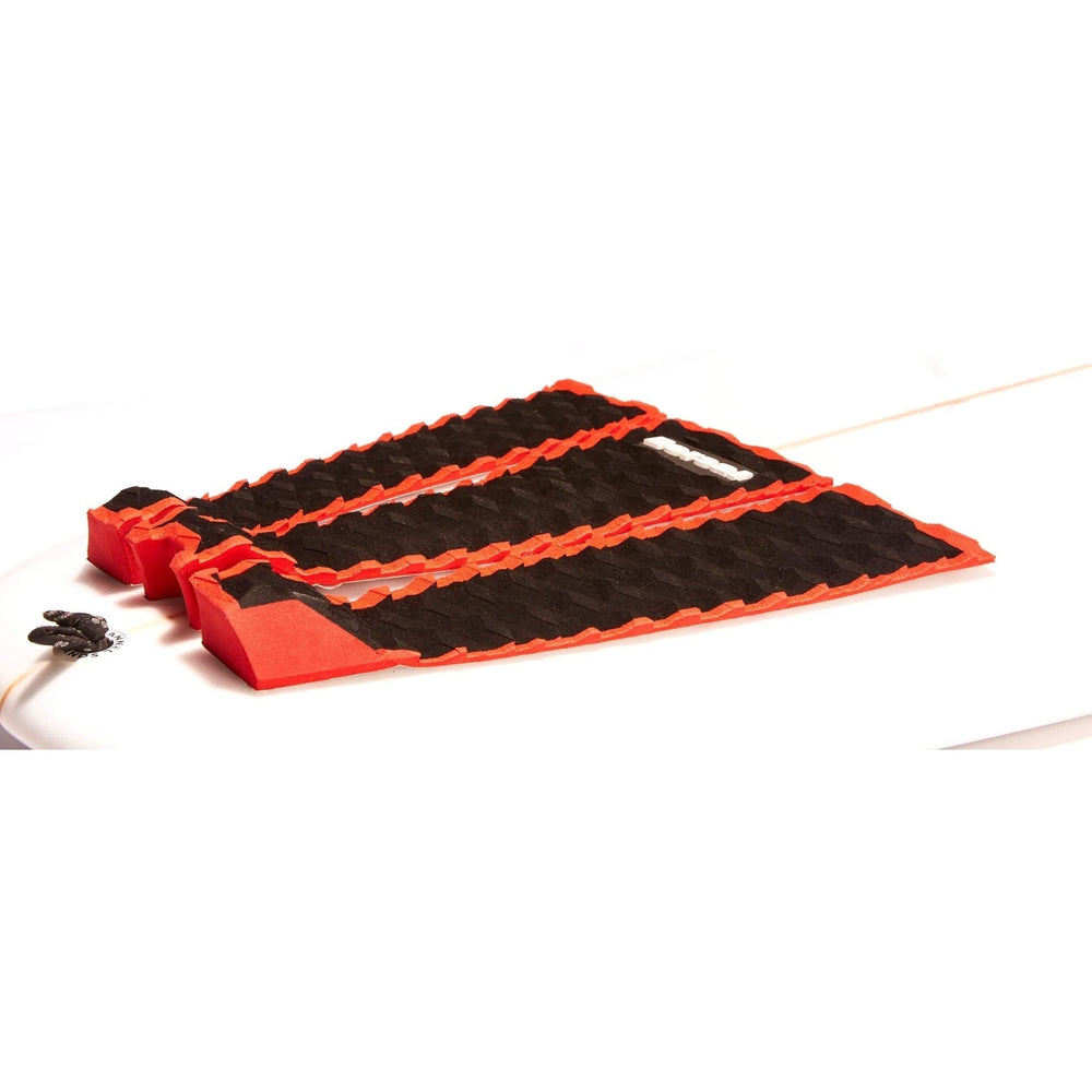 DORSAL Three 3 Piece EVA Surfboard Deck Traction Pads with Kicker Tail for Stomp Skimboards, Surf Boards, Fish Board, Funboard Black/Blue/Red Traction Pads