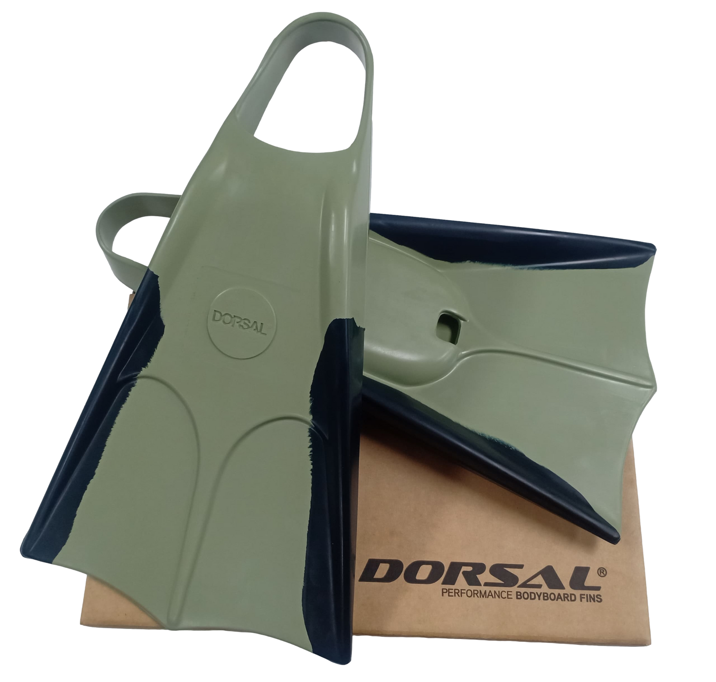 DORSAL Bodyboard Bodysurfing Floating Swimfins (Flippers) Swim Fins Black Green US Mens