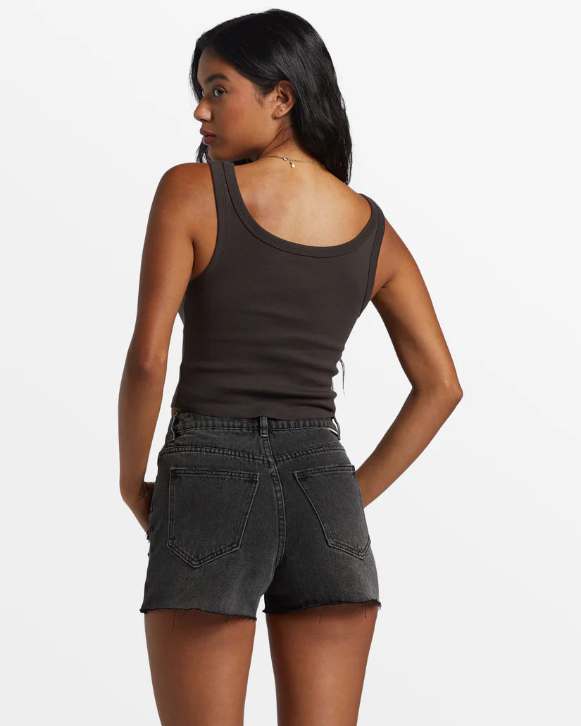 Billabong Fresh Squeezed Cropped Tank Top - Black Womens Tank