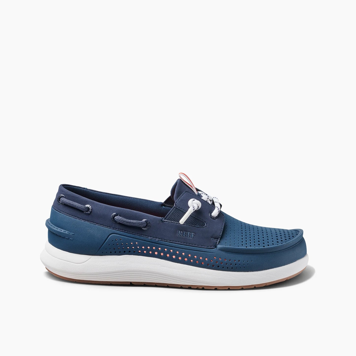 Reef Swell Sole Skipper Waterproof Boat Shoes - Navy Mens Footwear