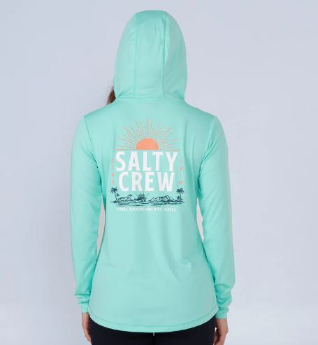 Salty Crew Cruisin Hooded Sunshirt - Sea Foam Womens Rashguard