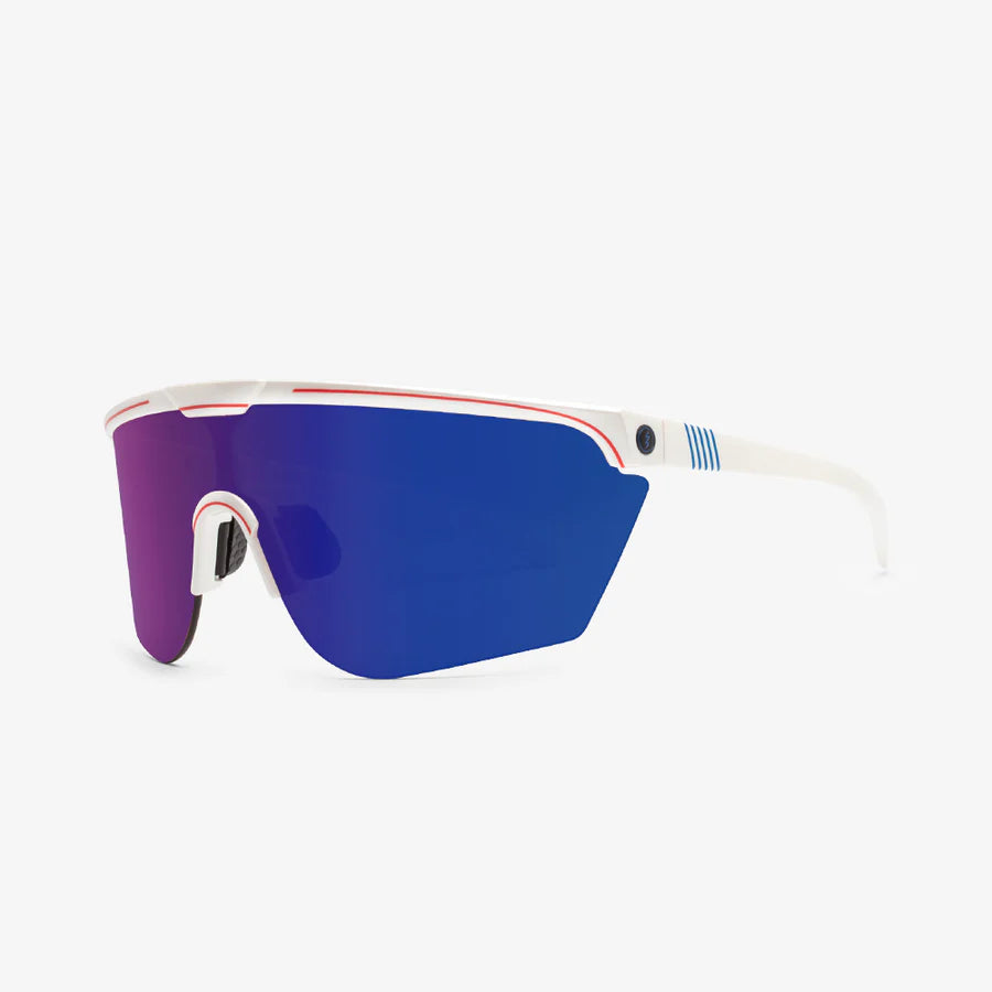 White frame top polarized sunglasses