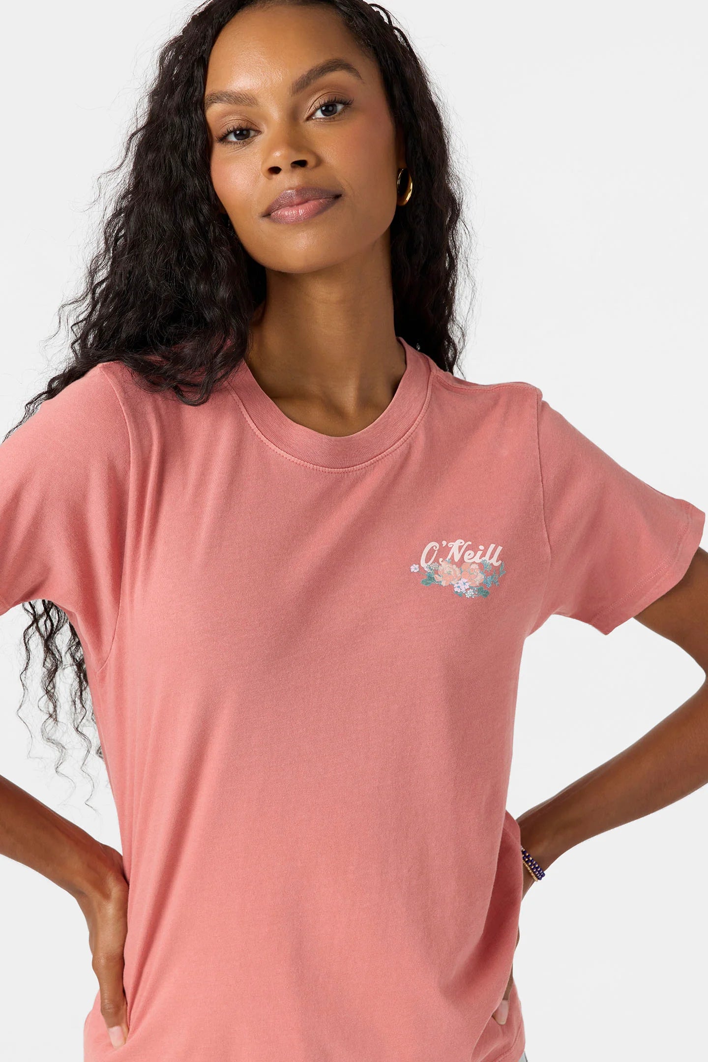 Oneill Dakota Fill Women's Tee Shirt - Pink Womens T Shirt