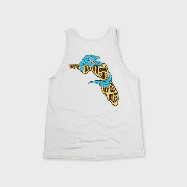Flomotion Gator Crossing Tank Top - Silver Mens T Shirt