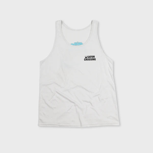 Flomotion Gator Crossing Tank Top - Silver Mens T Shirt