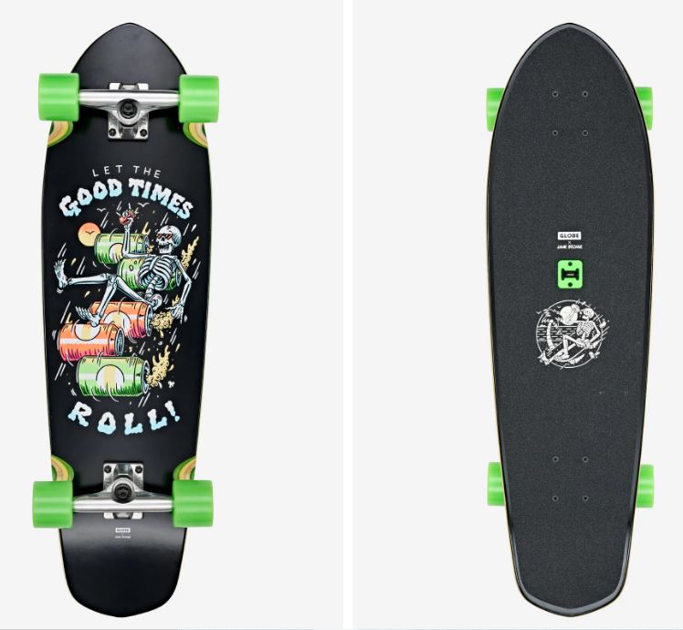 Globe Big Blazer 32" Cruiser Skateboard - Let The Good Times Roll Longboard Skateboard