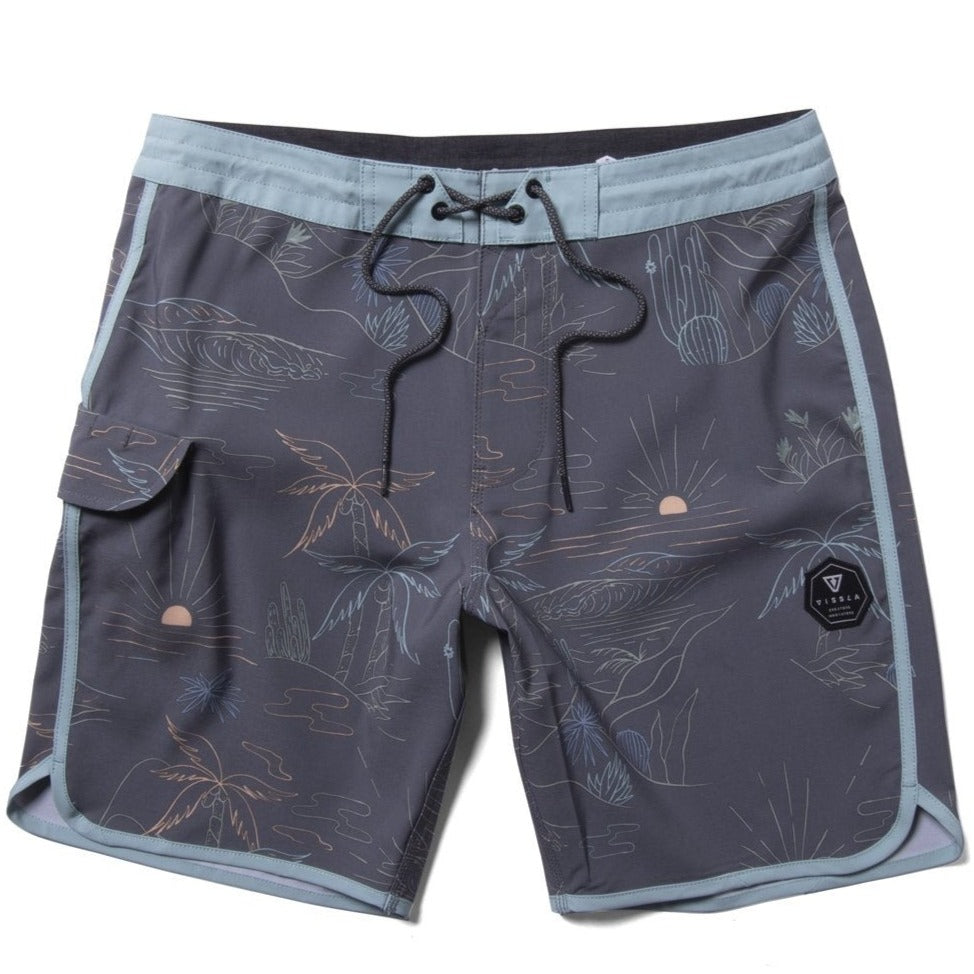 Vissla Desert Barrels 18.5" Mens Boardshort - Phantom Mens Boardshorts