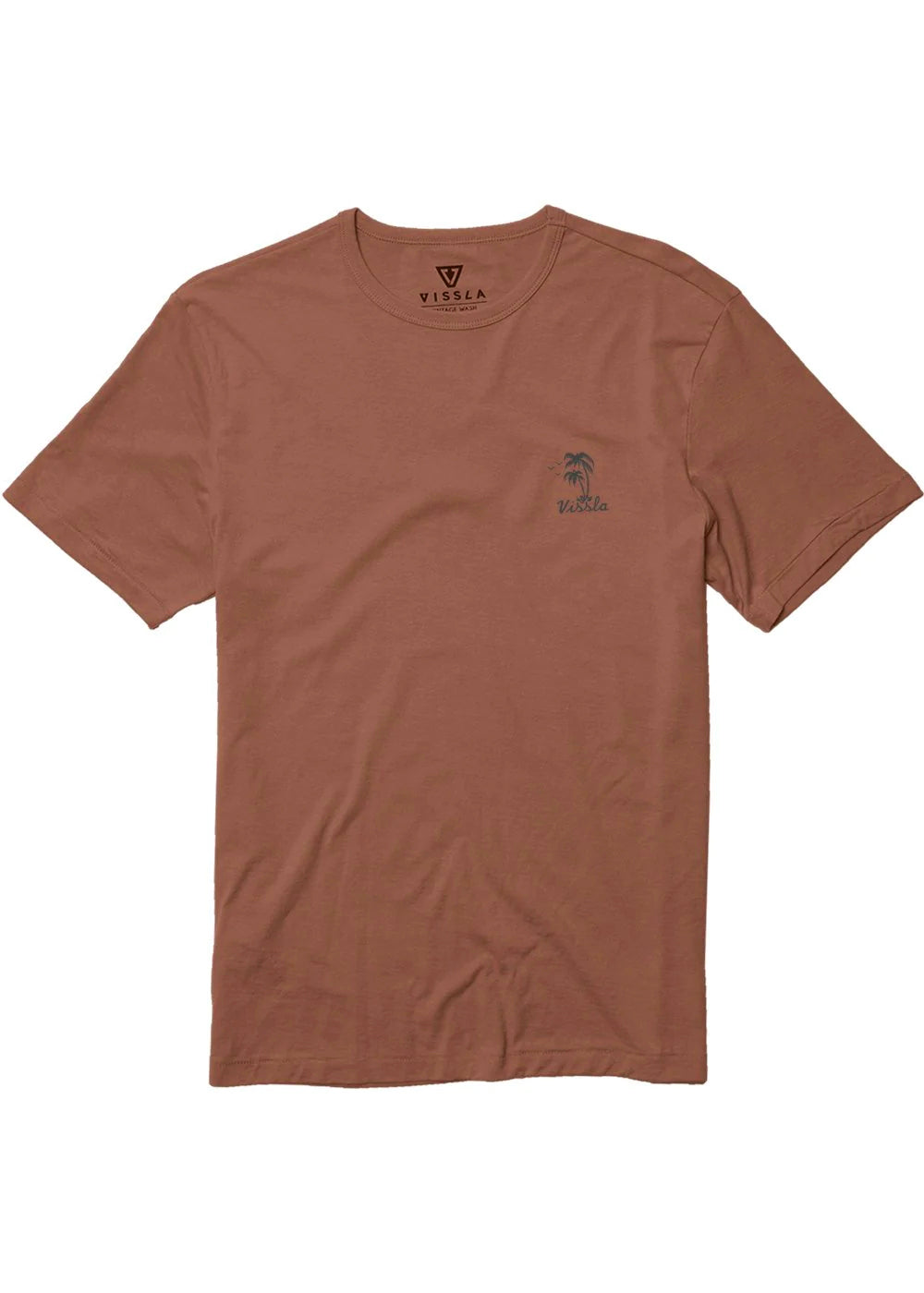 Vissla Open Waters SS Mens T Shirt - Rust Red Orange Mens T Shirt
