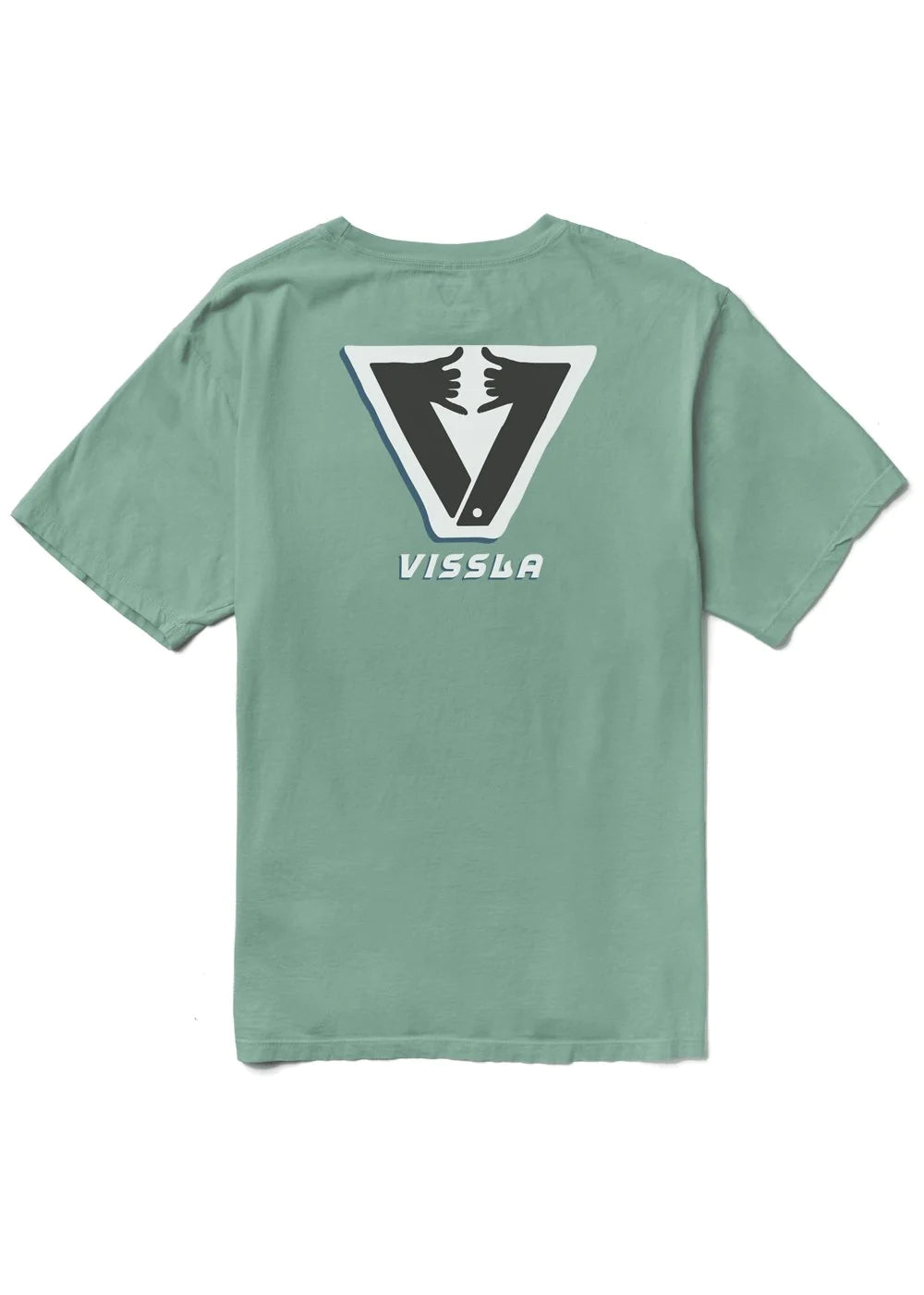 Vissla Amigo Shaka SS Mens Pocket T Shirt - Black - Jade Mens T Shirt