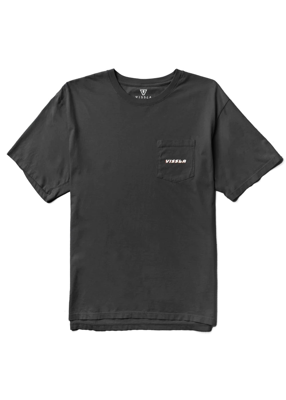 Vissla Amigo Shaka SS Mens Pocket T Shirt - Black - Jade Mens T Shirt