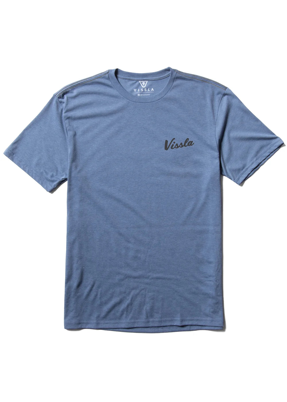 Vissla Reefer COMP LITE ECO PERFORMANCE TEE - Heather Black - Heather Blue Mens T Shirt