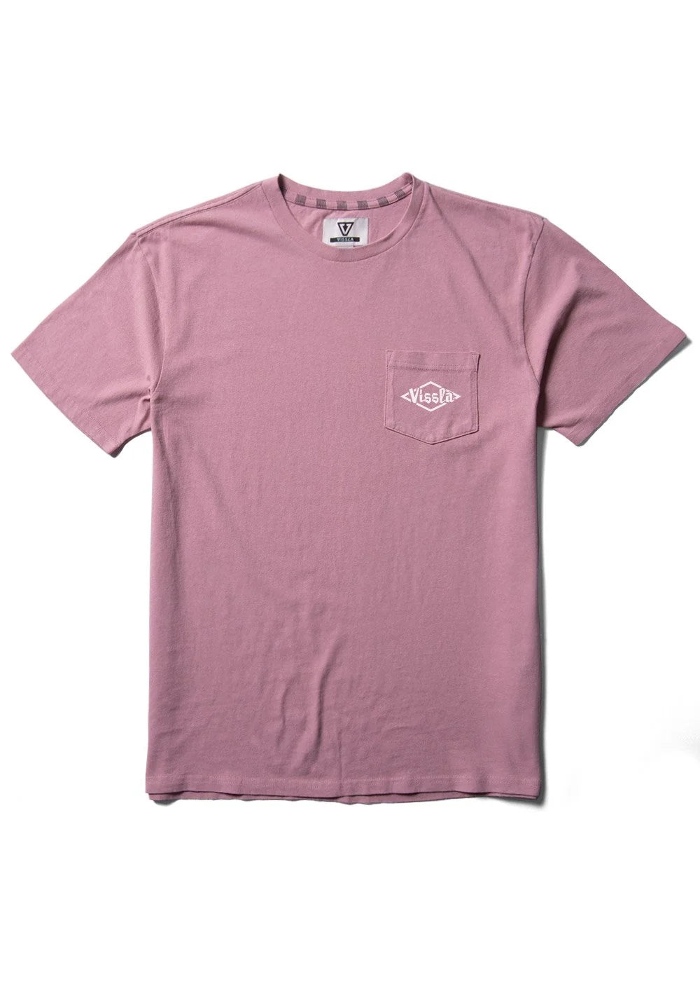 Vissla Carved Mens Pocket T Shirt - Dusty Rose Mens T Shirt