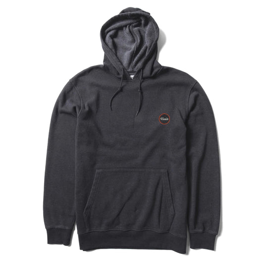 Vissla Solid Sets Eco Pull Over Hooded Fleece - Black Heather 2 mens hoodie