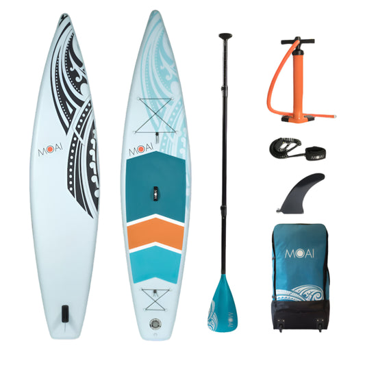 Moai Touring 12'6" x 31.8 Inflatable Paddle Board Package Inflatable SUP