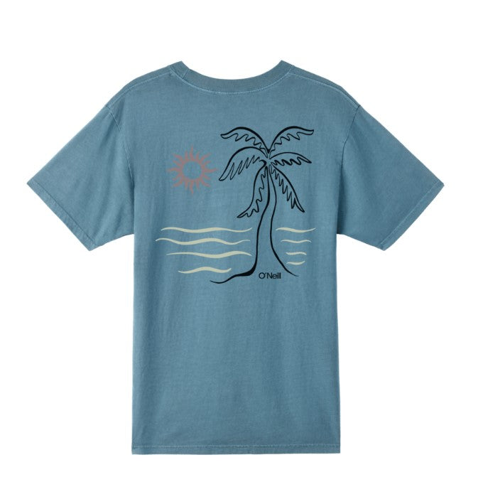 O'Neill OG Sun Palm Men's Pigment Tee Shirt - Blue Mens T Shirt