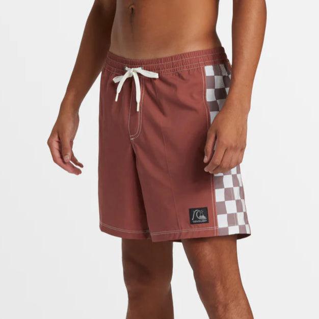 Quiksliver Original Arch Volley Checkerboard Boardshorts 17" - Sienna Mens Boardshorts