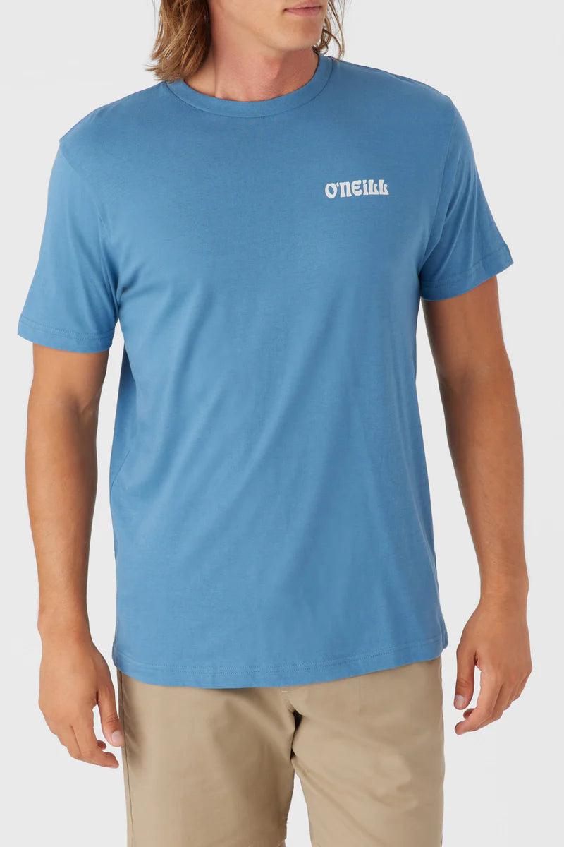 O'Neill Side Wave Men's Tee - Copen Blue Mens T Shirt
