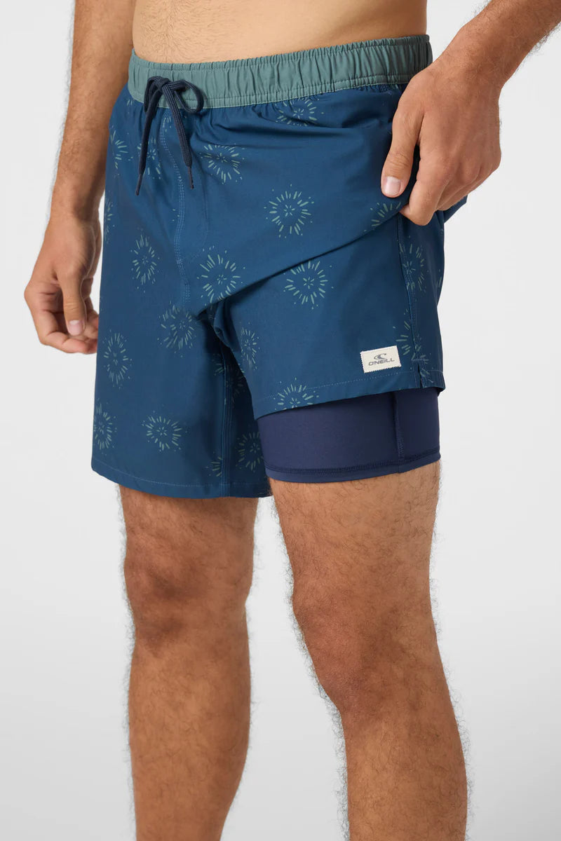 O'Neill Hermosa E Waist Lined Shorts 17" - Midnight Navy Mens Boardshorts