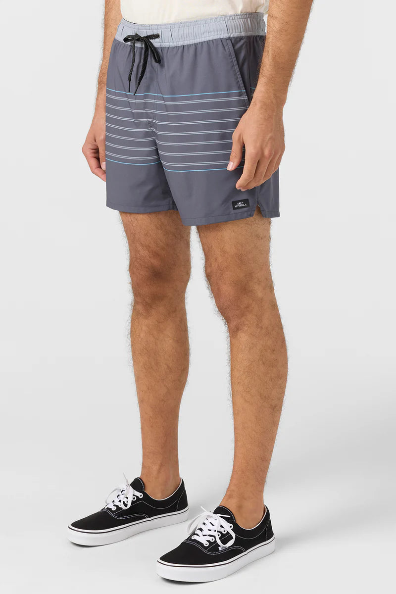 O'Neill Perform Light Lined Elastic Waist Shorts - Graphite Stripe Mens Boardshorts