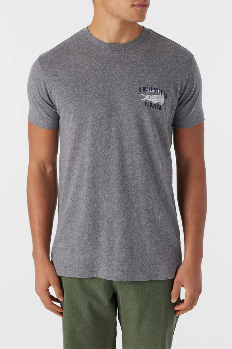 O'Neill Wrangle Florida Men's Tee - Heather Grey Mens T Shirt