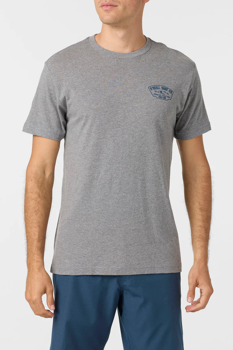 O'Neill Respect Logo Men's Tee Shirt - Heather Grey Mens T Shirt