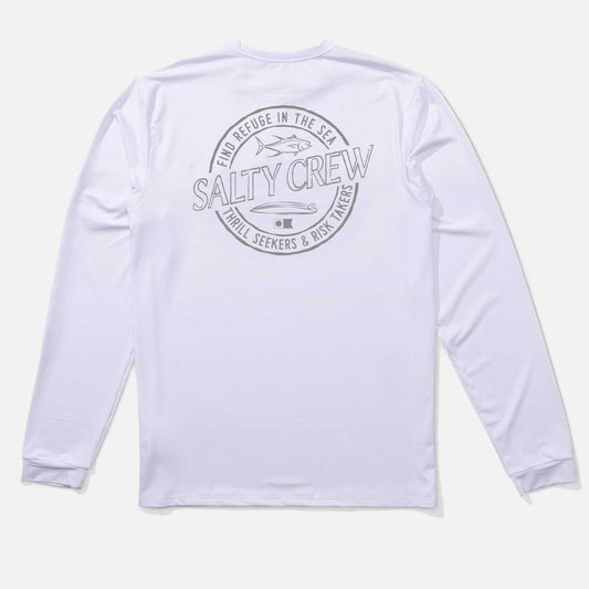 Salty Crew Skewed UPF 50+ Sun Shirt LS - White Rashguard Sun Protection