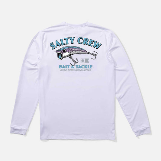 Salty Crew Snag It Boys Rash Guard UPF 50+ - White boys rashguard