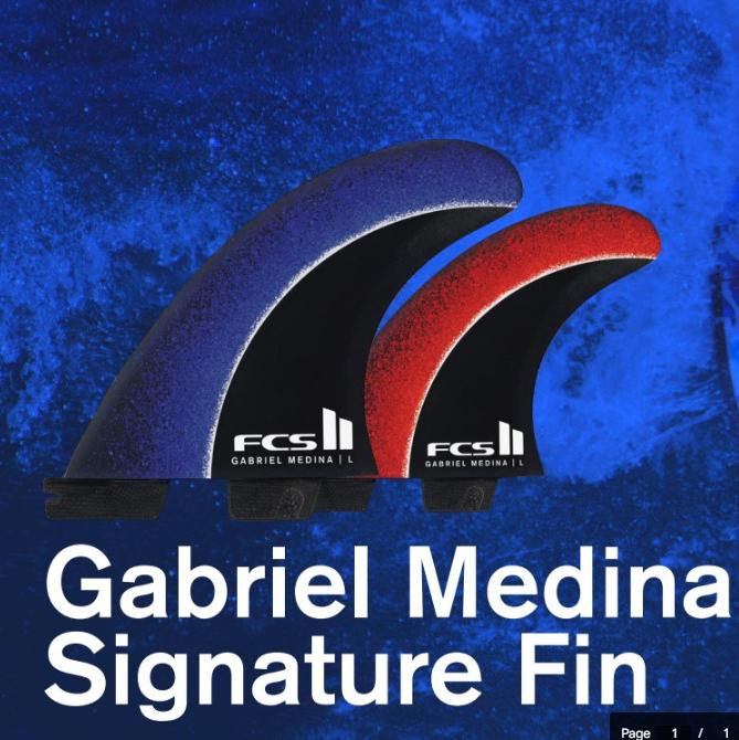 FCS II Gabriel Medina Performance Core Medium Tri Fin Set Fins