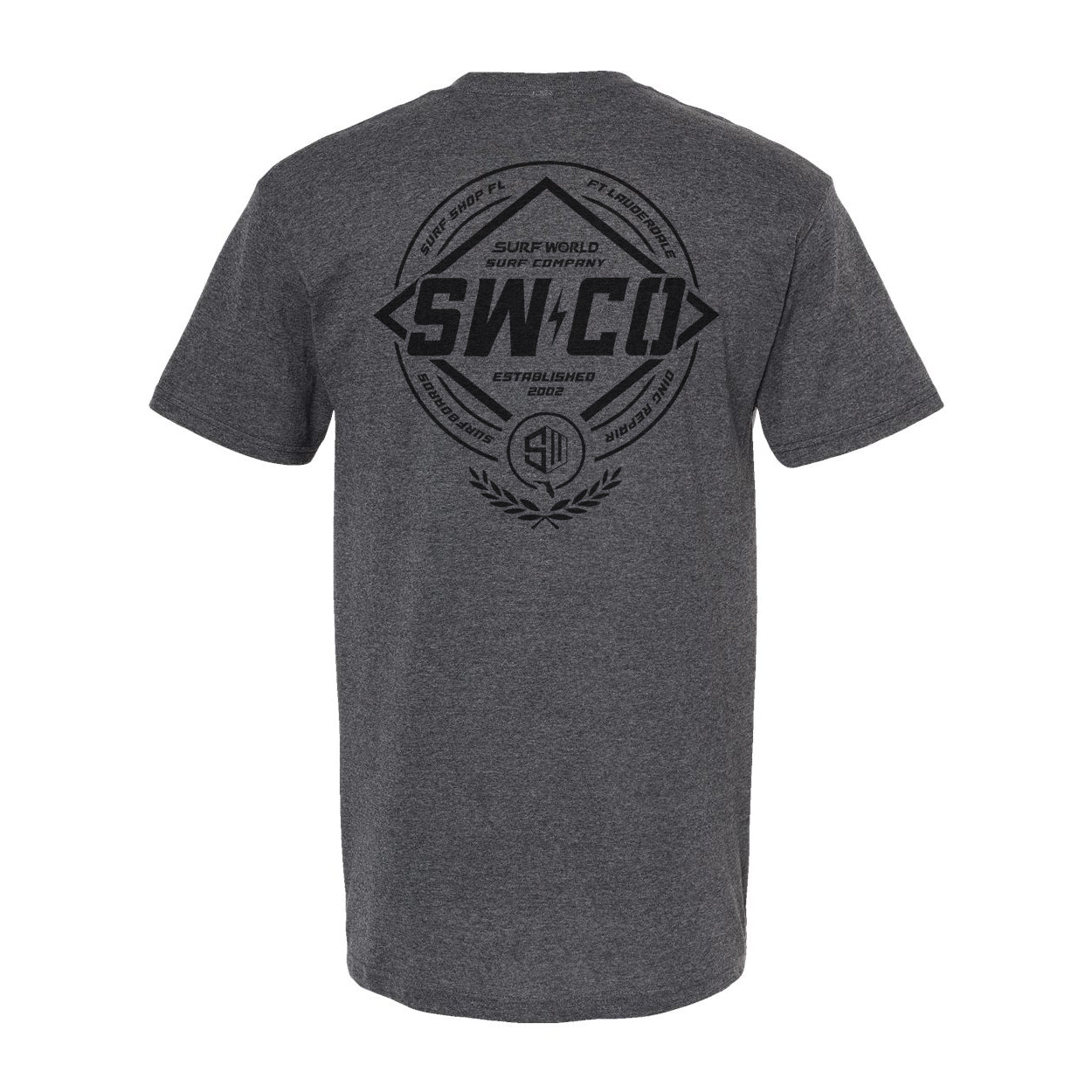Surf World Boltz Motors Tee - Dark Heather Grey Mens T Shirt