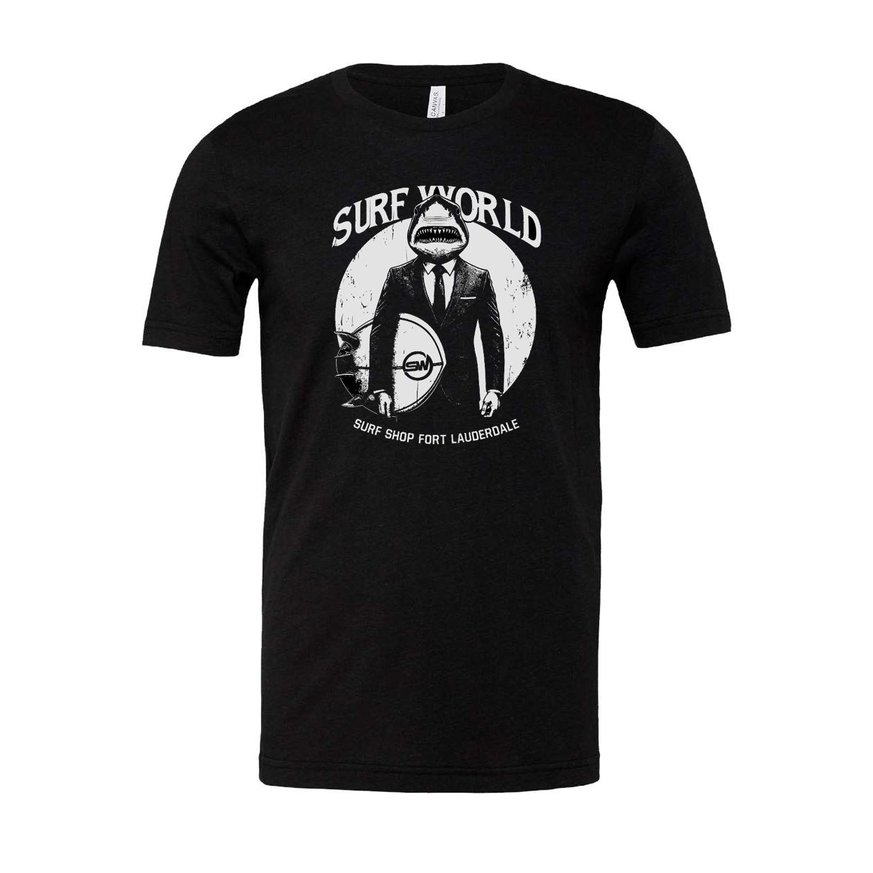 Surf World Shark Boss Tee Shirt - Black Mens T Shirt