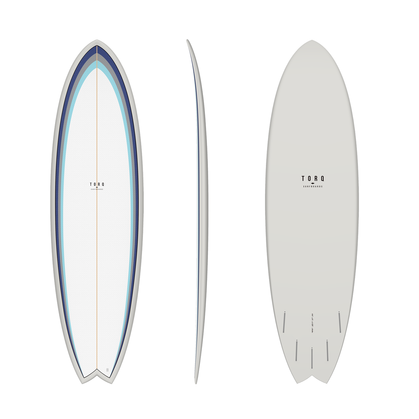 Torq 7'2 Mod Fish Pinline Surfboard - Nose Arrow Surfboard