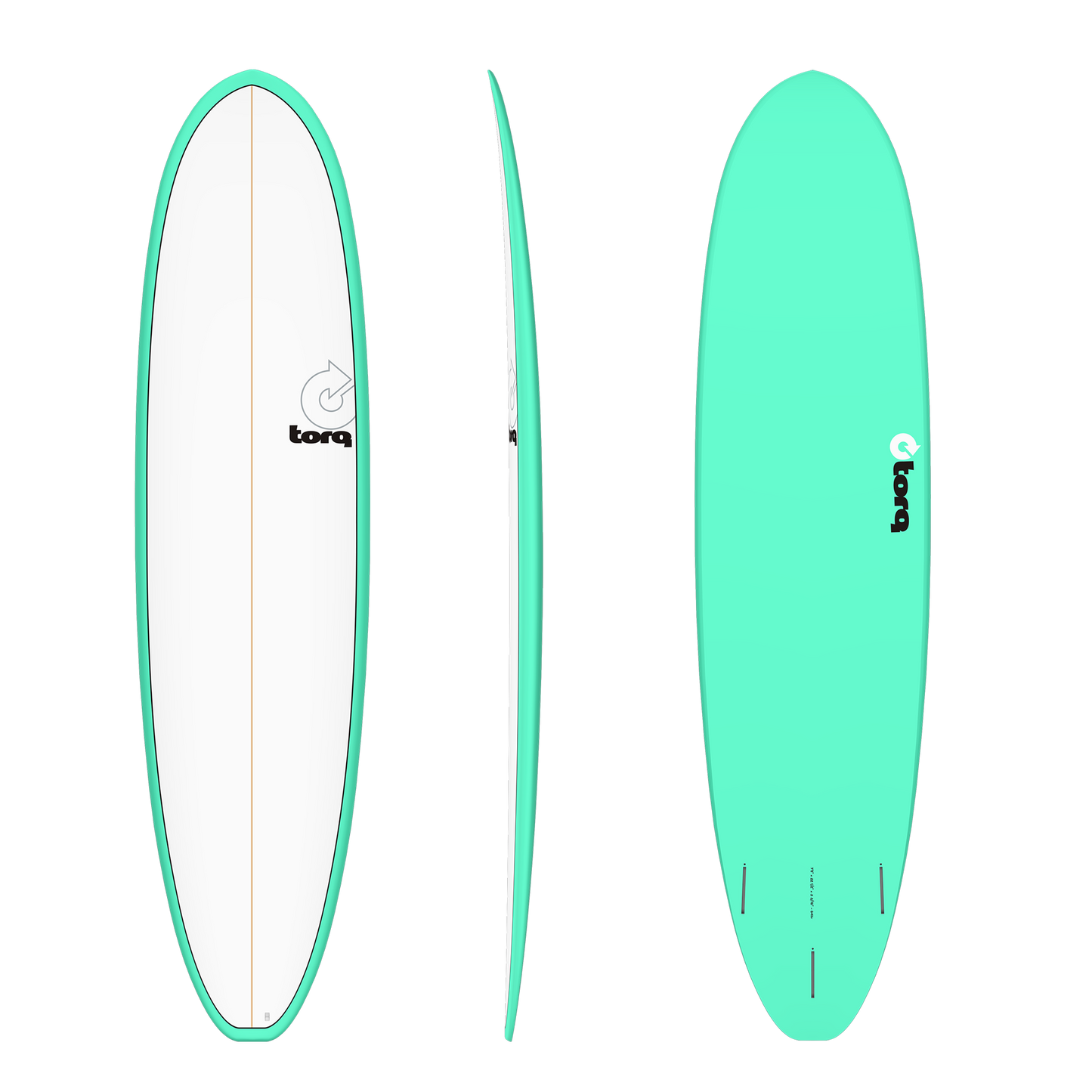 Torq 7'8" MOD V+ Funboard TET Epoxy Surfboard - Seagreen White Surfboard