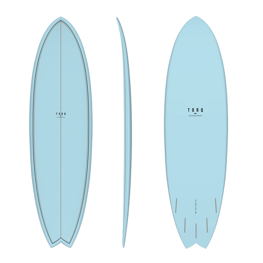 Torq 6'3" Mod Fish Surfboard -Classic Blue Pattern Surfboard