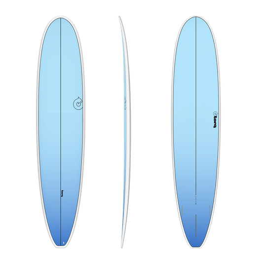 Torq 8'0" Mini Longboard TET Epoxy Surfboard - Retro Blue Fade Surfboard