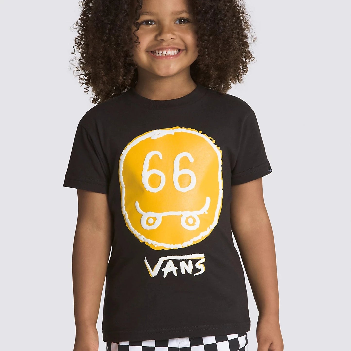Vans Toddler 66 Smiles Short-Sleeve Shirt - Black Boys T Shirt