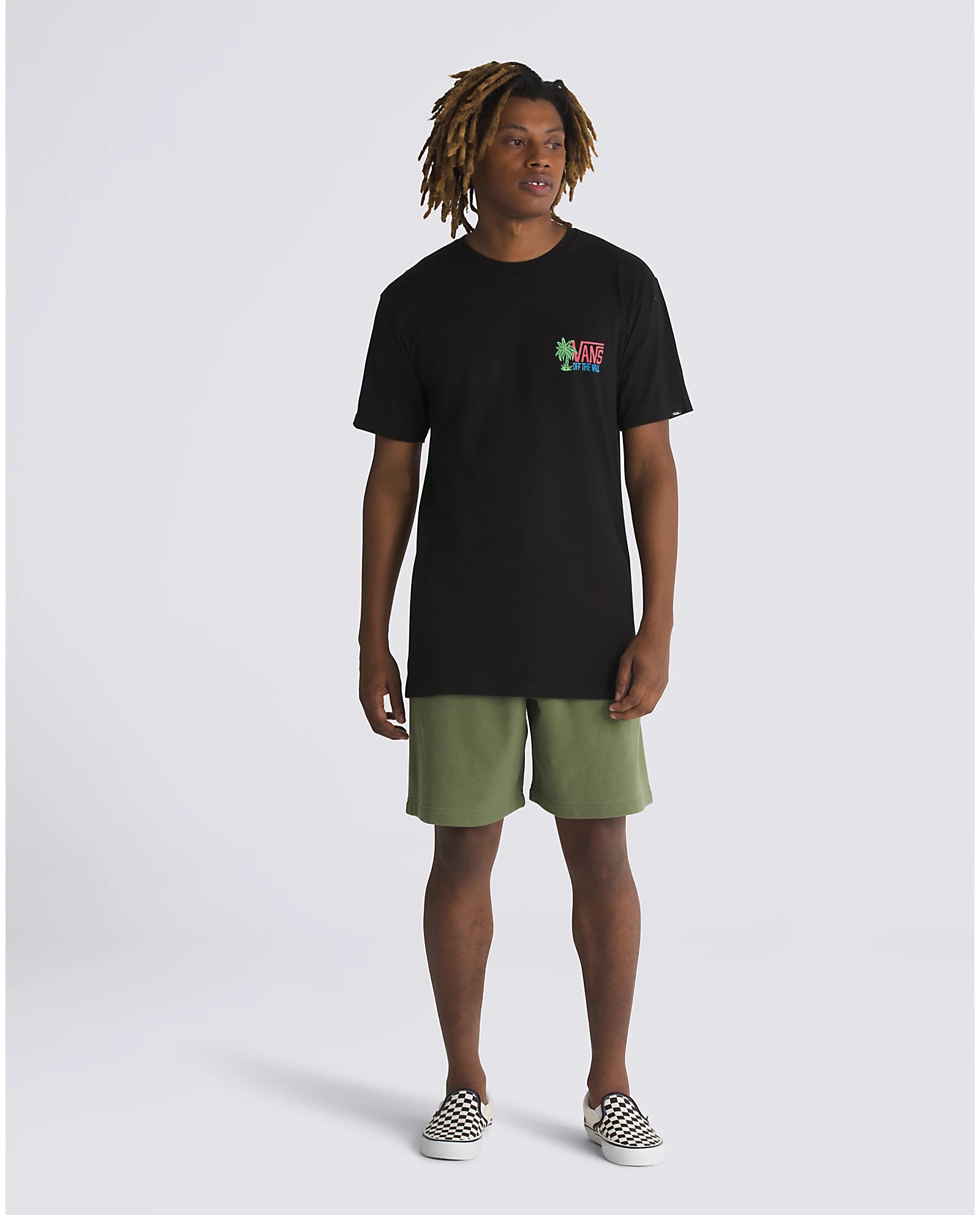 VANS Palm Lines SS Tee-Shirt - Black Mens T Shirt