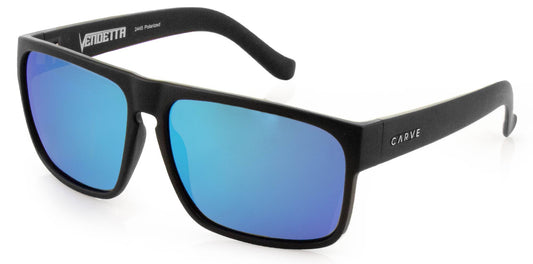 Carve Vendetta Polarized Sunglasses - Matte Black Blue Mirror Sunglasses
